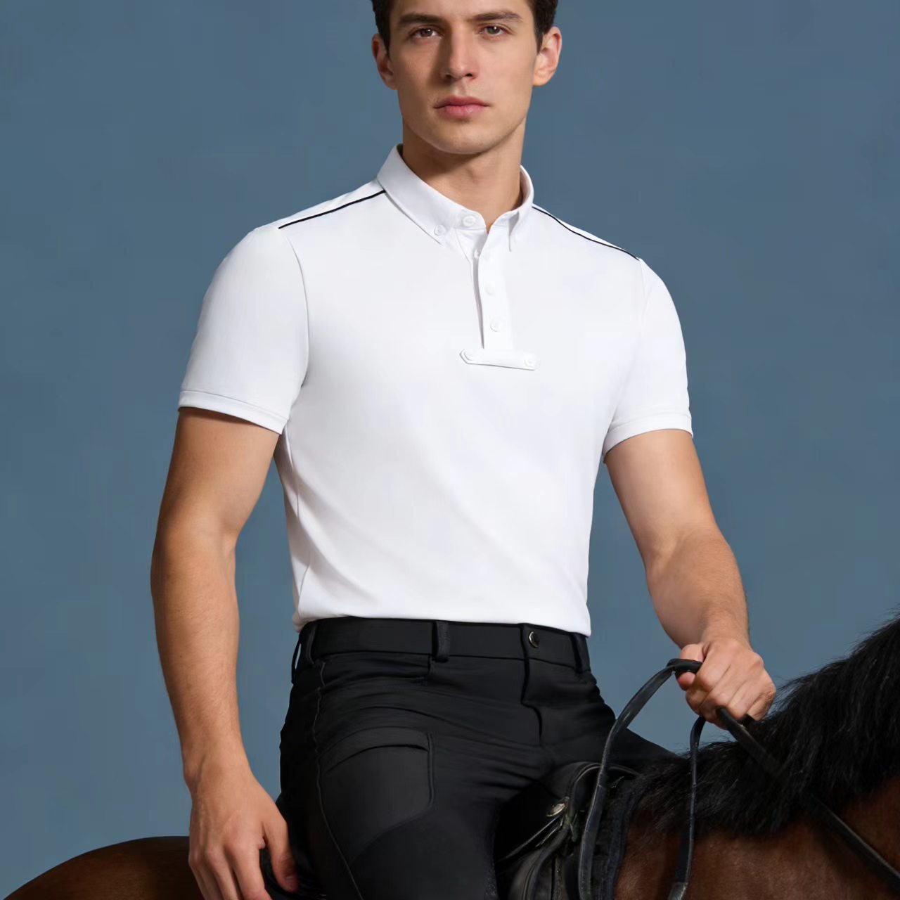Polo Shirt Equestrian - Maglia polo da equitazione da uomo
