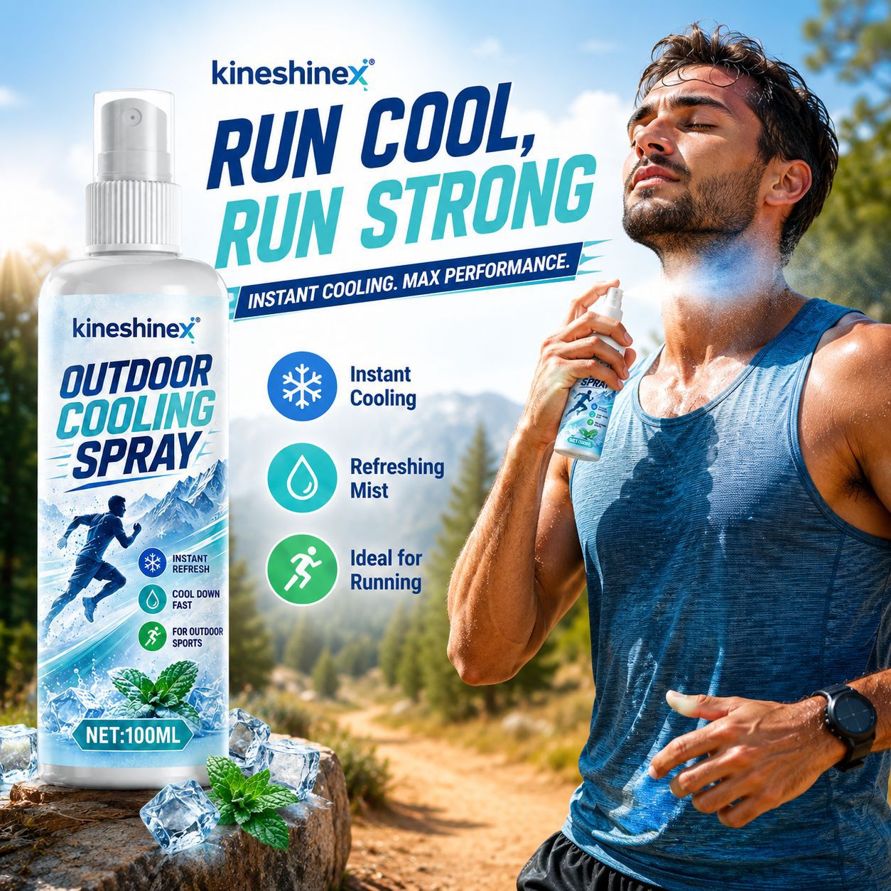 Outdoor Sport Gear - Spray Rinfrescante per Esterni 100ml –