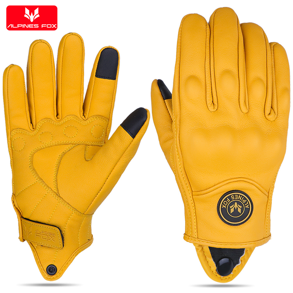 Horse Riding Glove - Guanti in Pelle Vintage per Moto,