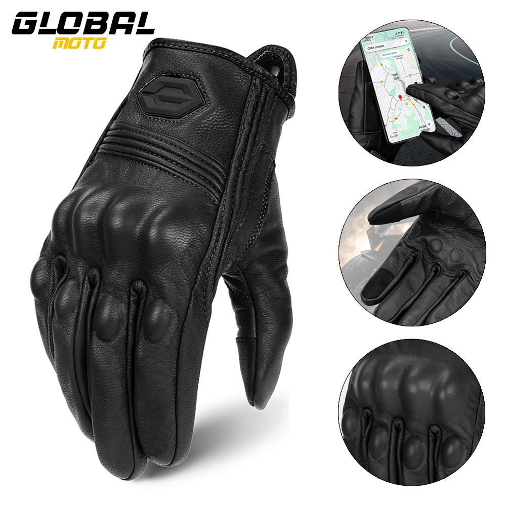 Horse Riding Glove - Guanti Invernali per Moto in Pelle,