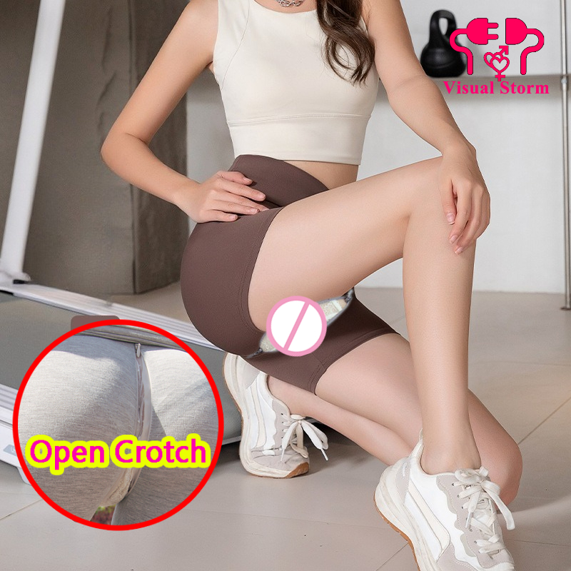 Outdoor Sport Leggings - Pantaloni da donna con apertura sul