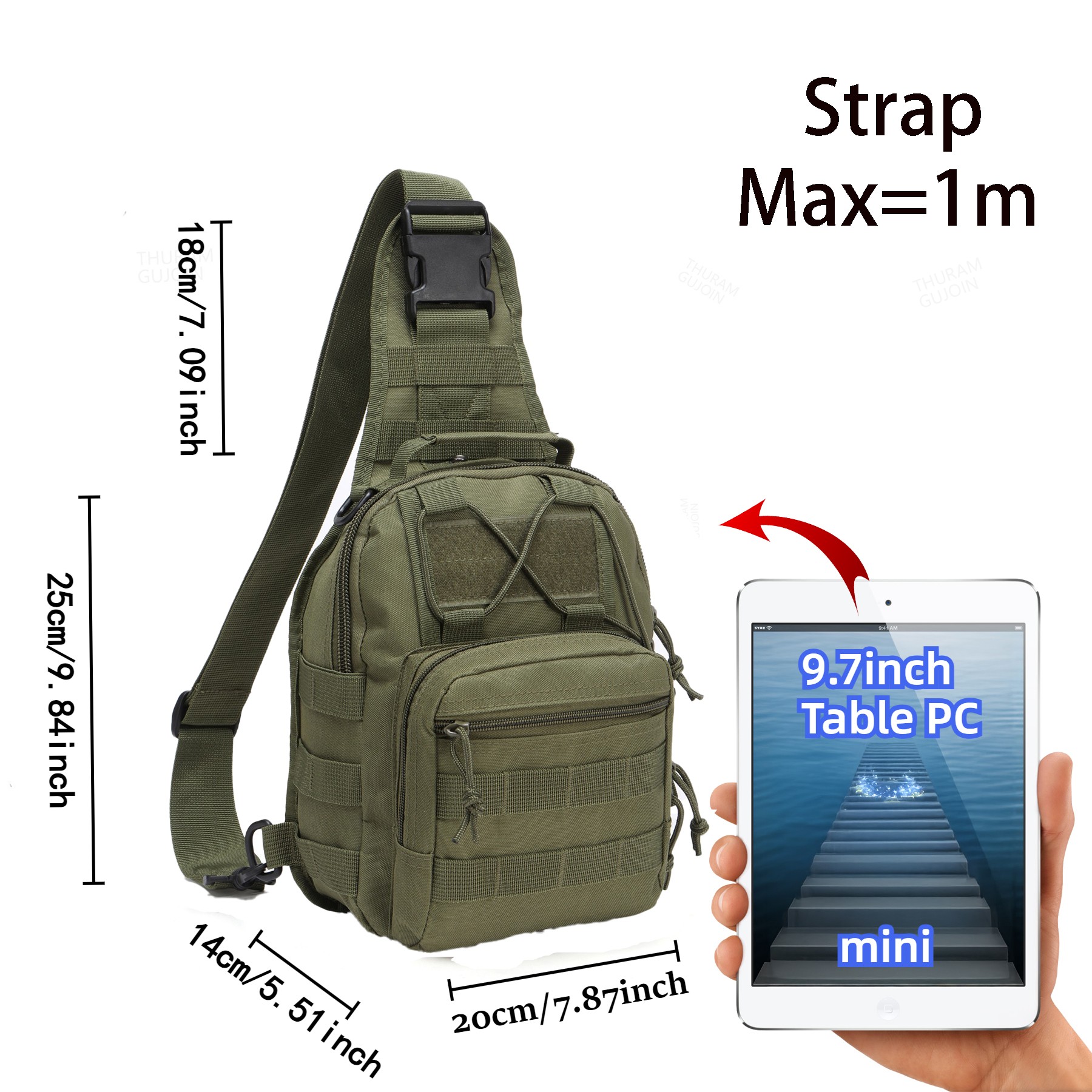 THURAM Borsa tattica da estern - Outdoor Sport Backpack recensione e prezzo
